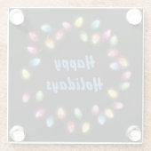 Prettige feestdagen Kleurrijke en feestelijke kers Glazen Onderzetter (Achterkant)