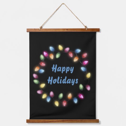 Prettige feestdagen Kleurrijke en feestelijke kers Hangend Wandkleed (Voorkant)