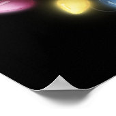 Prettige feestdagen Kleurrijke en feestelijke kers Poster (Hoek)