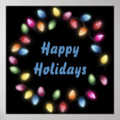 Prettige feestdagen Kleurrijke en feestelijke kers Poster (Voorkant)