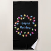 Prettige feestdagen Kleurrijke en feestelijke kers Strandlaken (Voorkant)