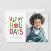 prettige feestdagen kleurrijke fotokaart feestdagenkaart (Voorkant)