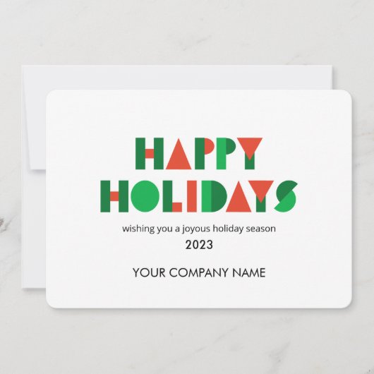 Prettige feestdagen Kleurrijke geometrische Feestdagenkaart (Voorkant)