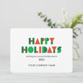 Prettige feestdagen Kleurrijke geometrische Feestdagenkaart (Staand voorkant)