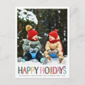 Prettige feestdagen Kleurrijke Schattigee Retro St (Voorkant)