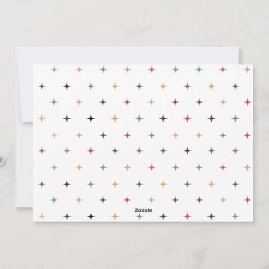 Prettige feestdagen Kleurrijke Schattigee retro st Feestdagenkaart (Achterkant)