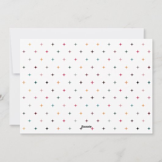 Prettige feestdagen Kleurrijke Schattigee Retro St Feestdagenkaart (Achterkant)