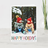 Prettige feestdagen Kleurrijke Schattigee Retro St Kaart (Voorkant)