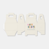 Prettige feestdagen Kleurrijke Typografie Geperson Bedankdoosjes (Uitgevouwen)