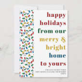 Prettige feestdagen Kleurrijke Typografie String L Feestdagenkaart (Voorkant)