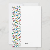 Prettige feestdagen Kleurrijke Typografie String L Feestdagenkaart (Achterkant)