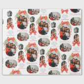 Prettige feestdagen Klokken bogen waterverf foto Cadeaupapier (Vlak)