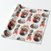 Prettige feestdagen Klokken bogen waterverf foto Cadeaupapier (Uitgerold)