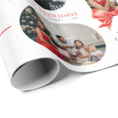 Prettige feestdagen Klokken bogen waterverf foto Cadeaupapier (Rol Hoek)