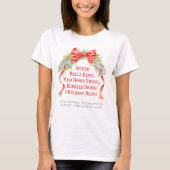 Prettige feestdagen Klokken bogen waterverf slogan T-shirt (Voorkant)