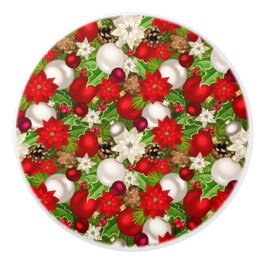 prettige feestdagen Knob Keramische Knop (Voorkant)