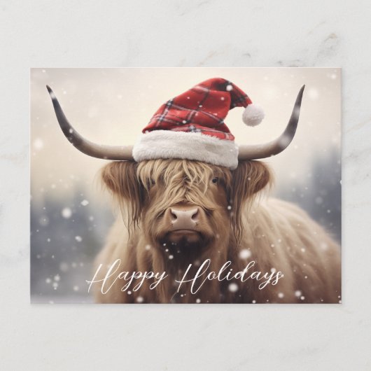 Prettige feestdagen Koe in een Santa Hat Budget (Voorkant)