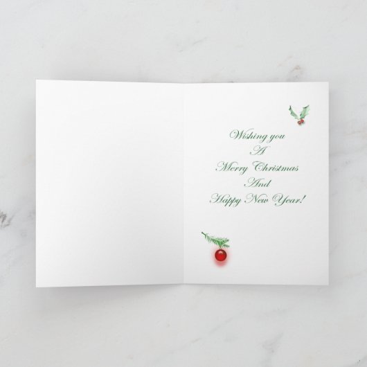 Prettige feestdagen Koloniaal Kaart (Binnen)