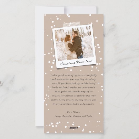 prettige feestdagen Koude Penseelscript Minimale f Feestdagenkaart (Achterkant)