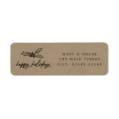 Prettige feestdagen Kraft Etiket (Voorkant)