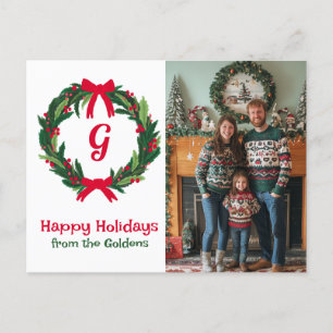 Prettige feestdagen Krans CUSTOM FOTO KERST