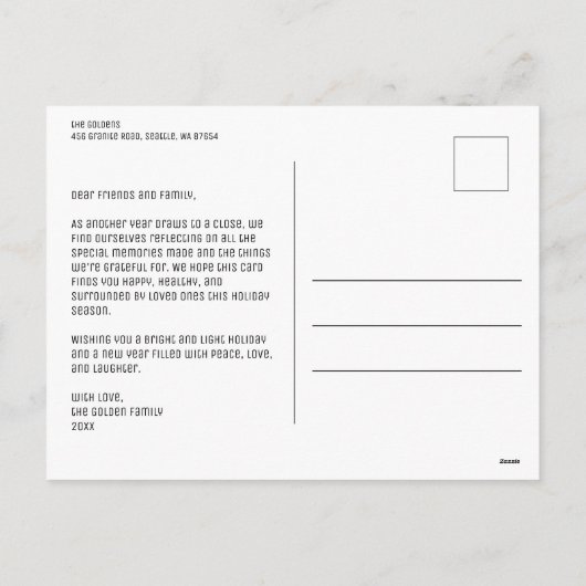 Prettige feestdagen Krans CUSTOM FOTO KERST (Achterkant)