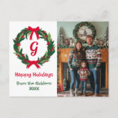 Prettige feestdagen Krans CUSTOM FOTO KERST (Voorkant)