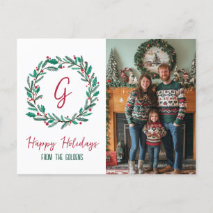 Prettige feestdagen Krans CUSTOM FOTO KERST