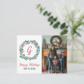 Prettige feestdagen Krans CUSTOM FOTO KERST (Staand voorkant)