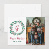 Prettige feestdagen Krans CUSTOM FOTO KERST (Voorkant / Achterkant)