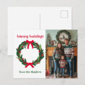 Prettige feestdagen Krans CUSTOM FOTO KERST (Voorkant / Achterkant)