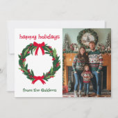 Prettige feestdagen Krans CUSTOM FOTO KERST Feestdagenkaart (Voorkant)