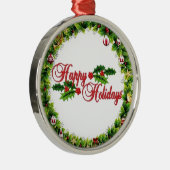 Prettige feestdagen Krans Premium Ornament (Rechts)