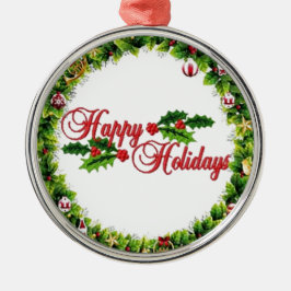 Prettige feestdagen Krans Premium Ornament