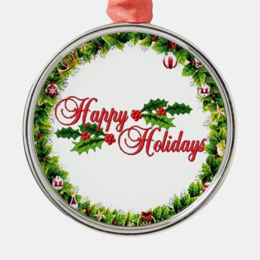 Prettige feestdagen Krans Premium Ornament (Voorkant)