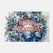 Prettige feestdagen Krans | Vrolijk kerstfeest Deurmat (Voorkant)