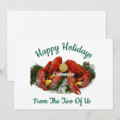 Prettige Feestdagen Kreeft Diner Thunder_Cove Kaart (Voorkant / Achterkant)