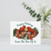 Prettige feestdagen Kreeft Dinner Thunder_Cove Briefkaart (Staand voorkant)