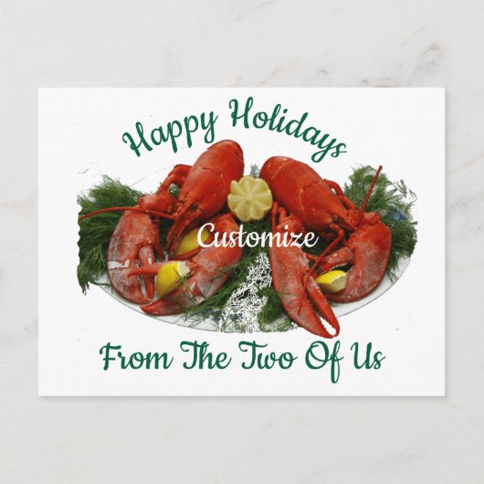 Prettige feestdagen Kreeft Dinner Thunder_Cove Briefkaart (Voorkant)