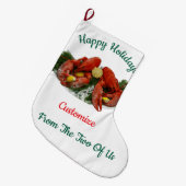 Prettige feestdagen Kreeft Dinner Thunder_Cove Grote Kerstsok (Voorkant (Hangend))