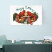 Prettige feestdagen Kreeft Dinner Thunder_Cove Spandoek (Beurs)