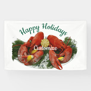 Prettige feestdagen Kreeft Dinner Thunder_Cove Spandoek