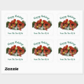 Prettige feestdagen Kreeft Dinner Thunder_Cove Vierkante Sticker (Vel)