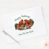 Prettige feestdagen Kreeft Dinner Thunder_Cove Vierkante Sticker (Envelop)