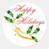 PRETTIGE FEESTDAGEN KRW RONDE STICKER (Voorkant)