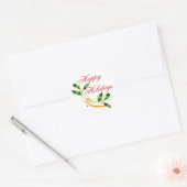 PRETTIGE FEESTDAGEN KRW RONDE STICKER (Envelop)