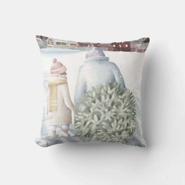 prettige feestdagen kussen (Voorkant)