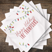 prettige feestdagen Kute Colorful String Lights Servet