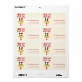 prettige feestdagen - Kute Labrador Kerstmis Etiket (Full Sheet)