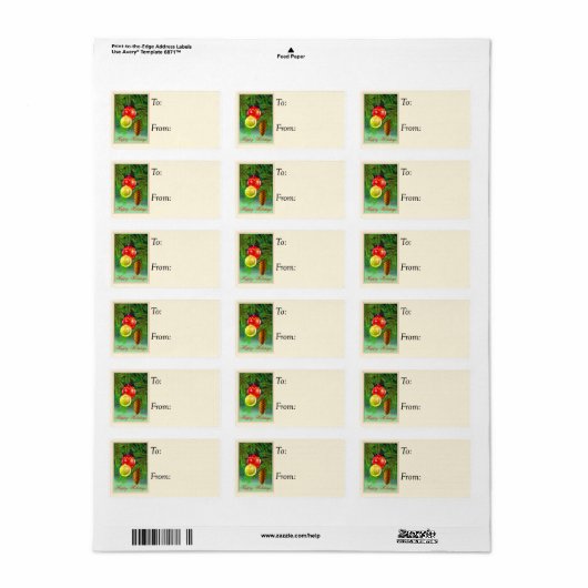 prettige feestdagen  Label (Full Sheet)